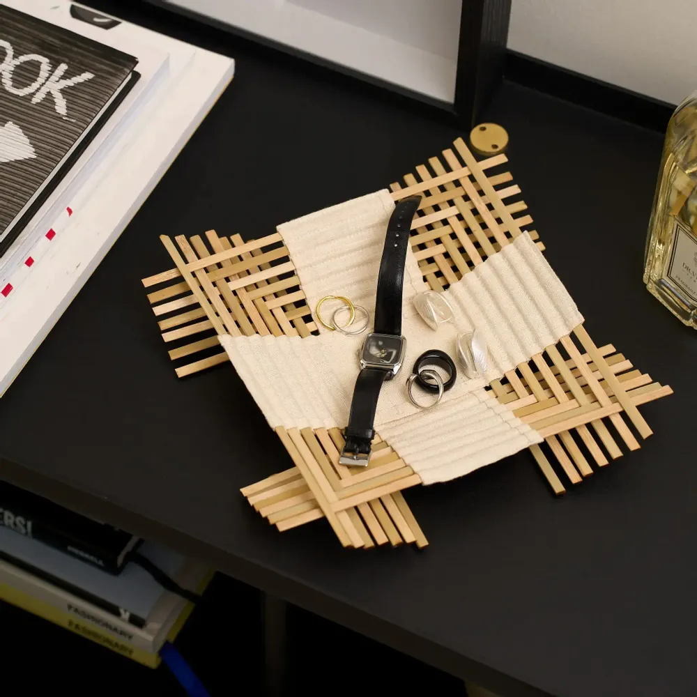 Plateaux - Đan Catch-all couleur crème - BANG