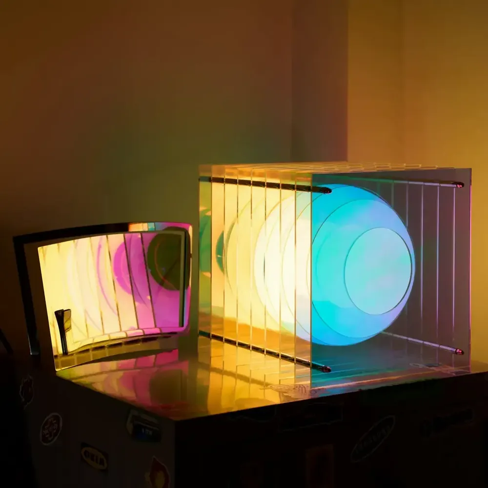 Lampes à poser - Lampe LOP grand carré en acrylique onirique - BANG