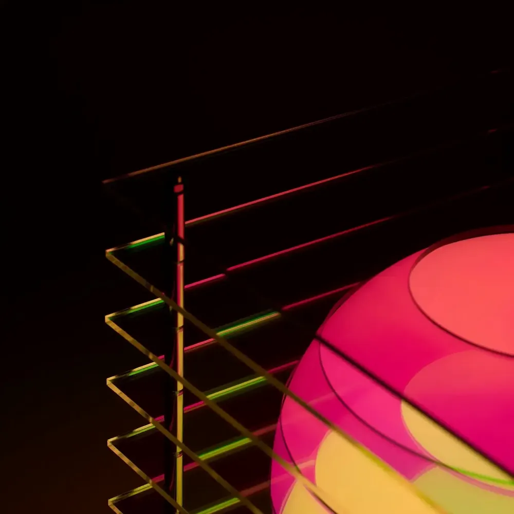 Lampes à poser - Lampe LOP grand carré en acrylique onirique - BANG