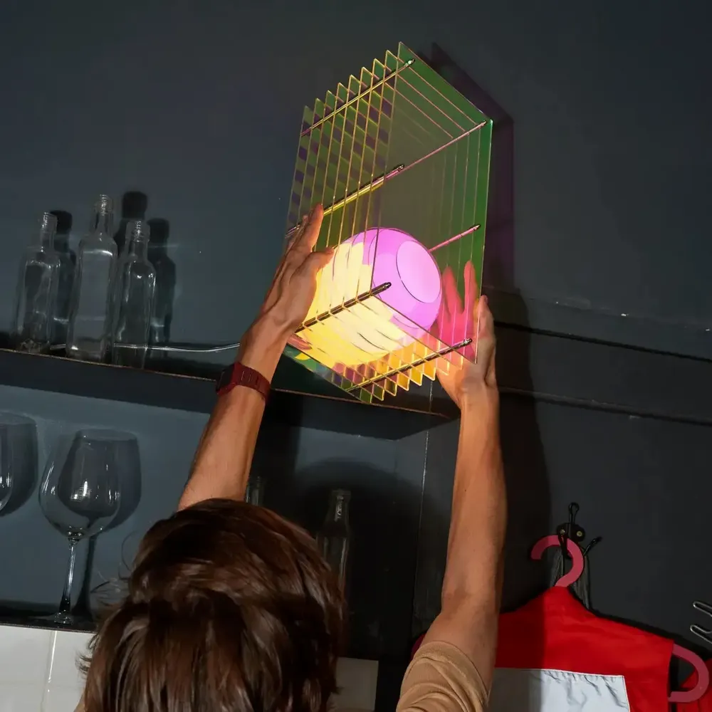 Lampes à poser - Lampe LOP petit rectangle en acrylique onirique - BANG