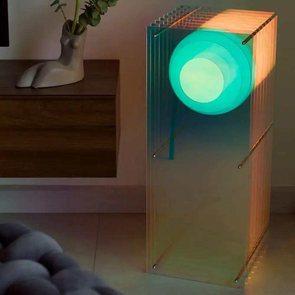 Lampes à poser - Lampe LOP grand rectangle en acrylique onirique - BANG