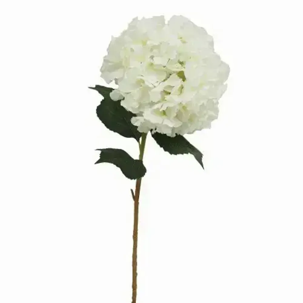 Floral decoration - Giant artificial hydrangea stem – White - LIGNE DÉCO