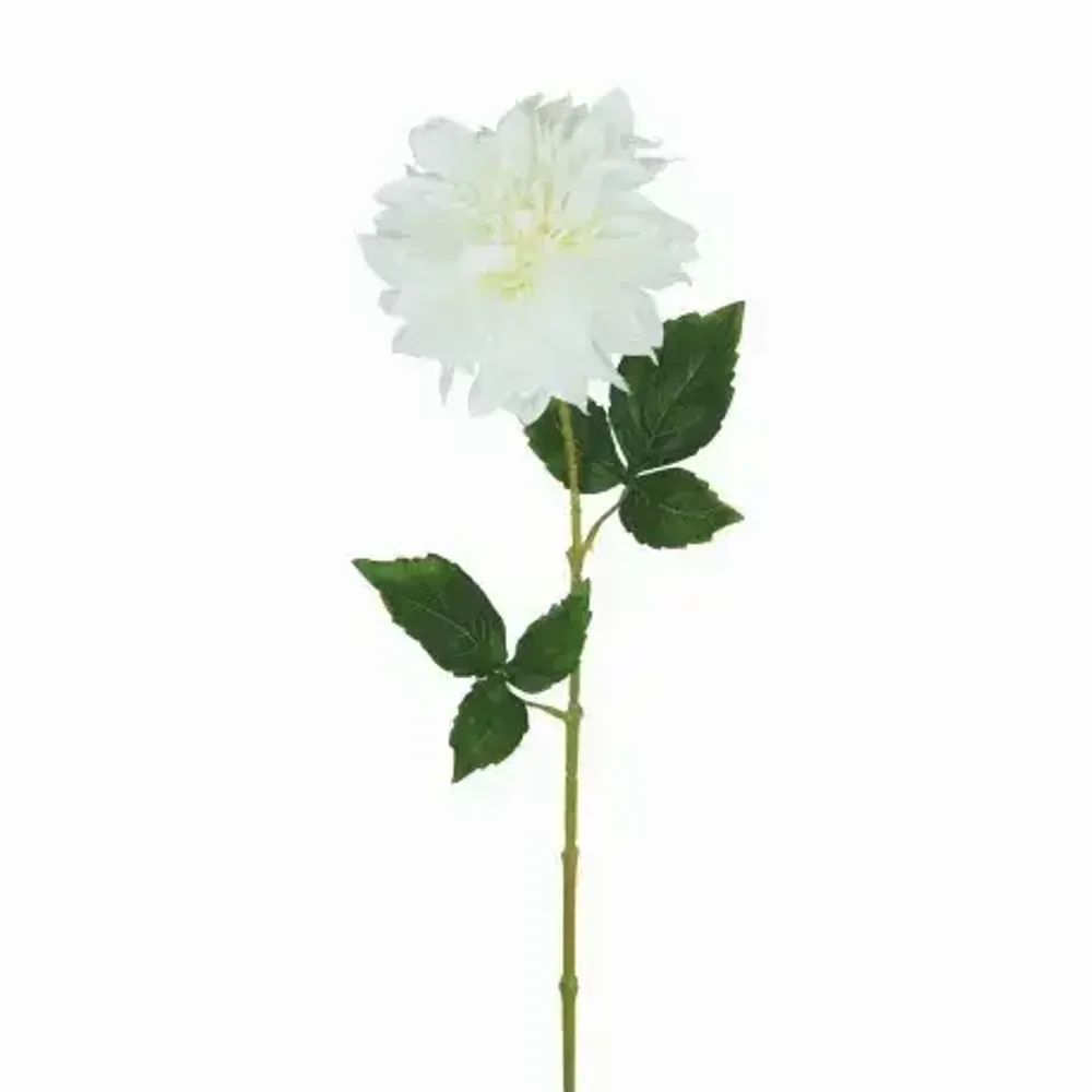 Floral decoration - Artificial dahlia stem – White - LIGNE DÉCO