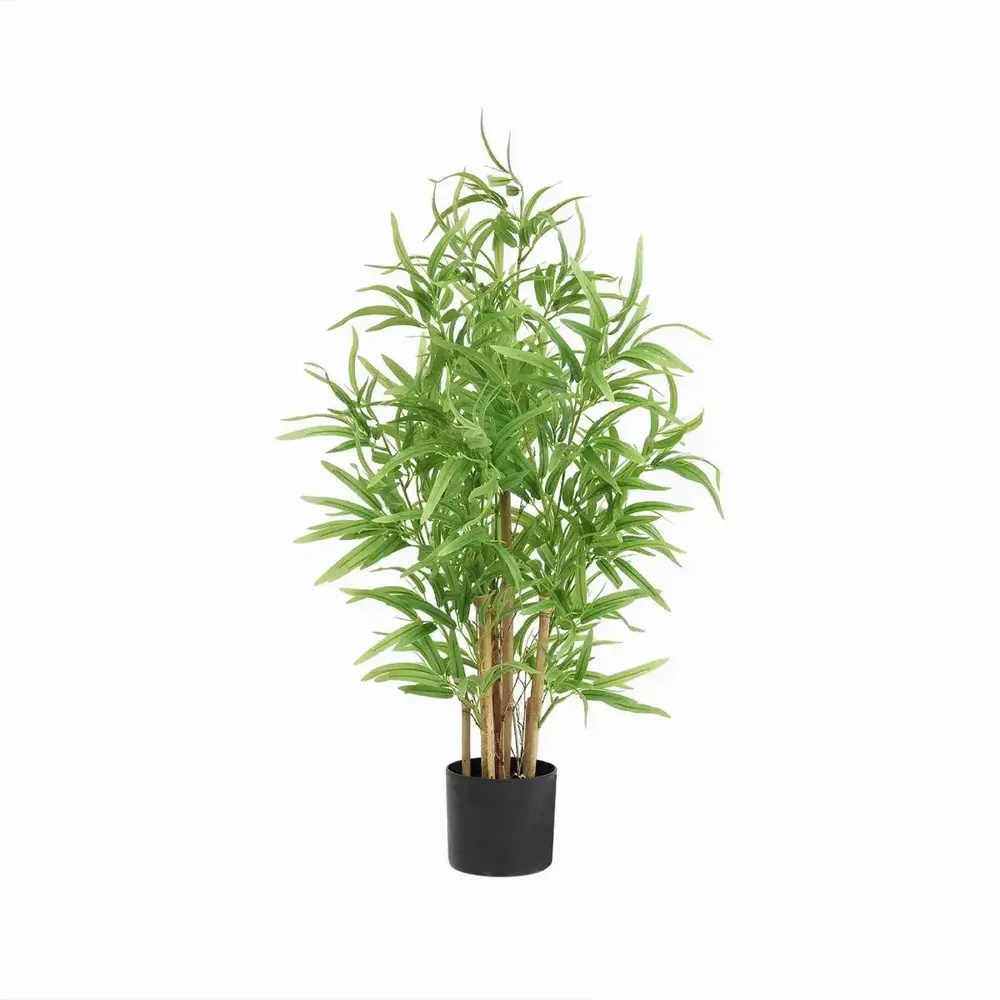 Floral decoration - Artificial bamboo, 6 natural trunks, 416 leaves - LIGNE DÉCO