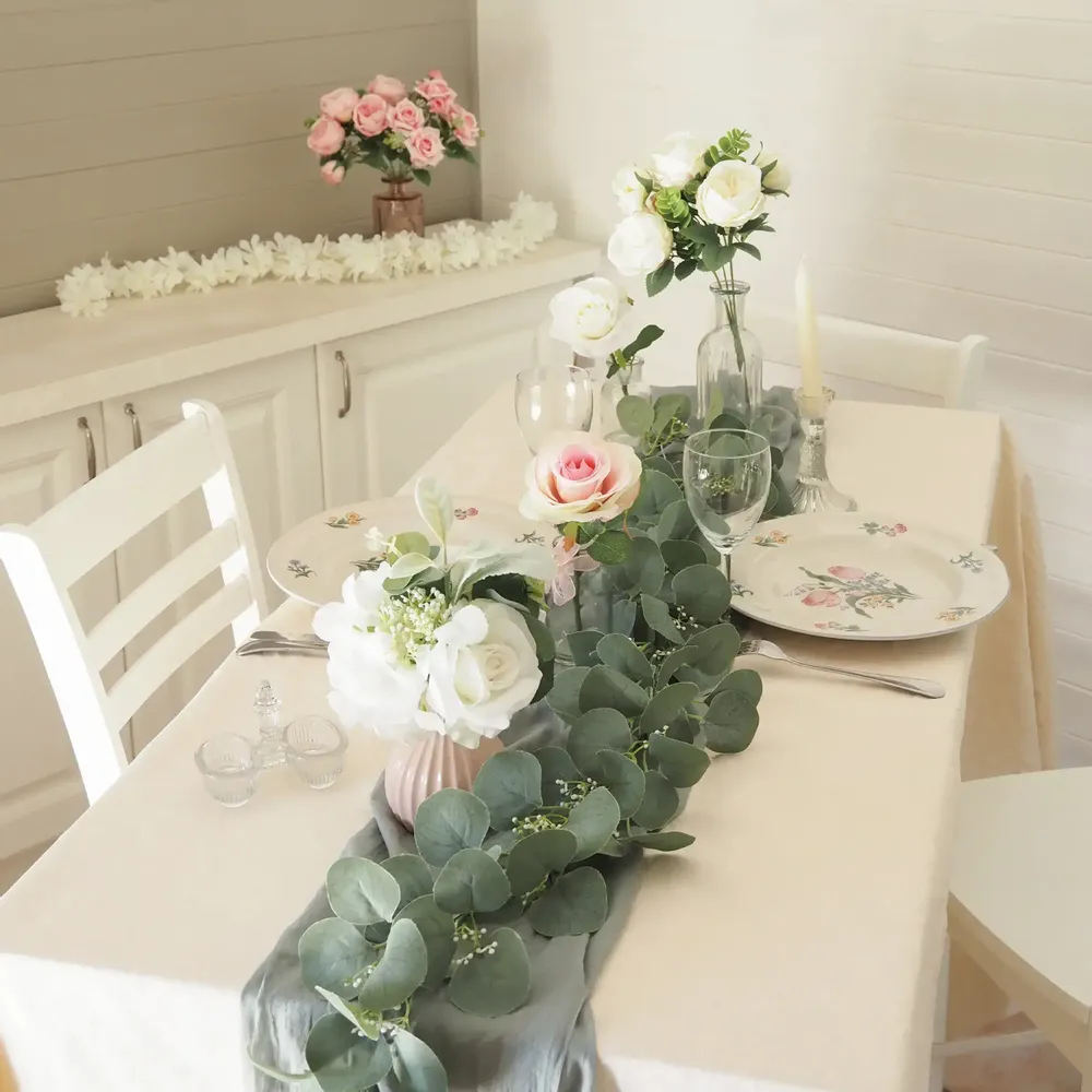 Floral decoration - Artificial Rose & Hydrangea Arrangement - LIGNE DÉCO