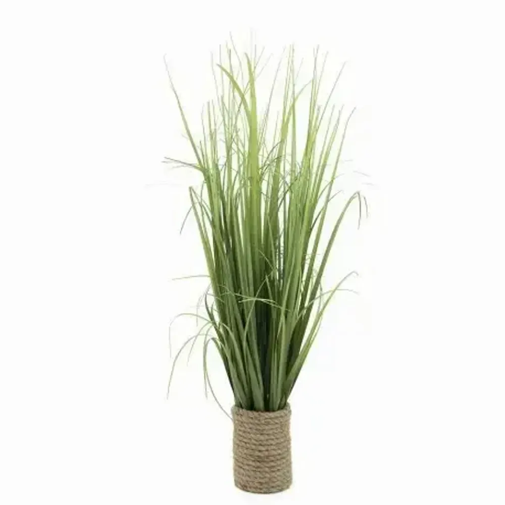 Floral decoration - Artificial Grasses in Rope Pot - LIGNE DÉCO