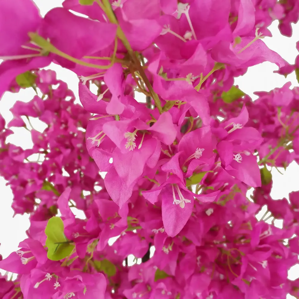 Floral decoration - Artificial bougainvillea, 1400 flowers, black pot - LIGNE DÉCO