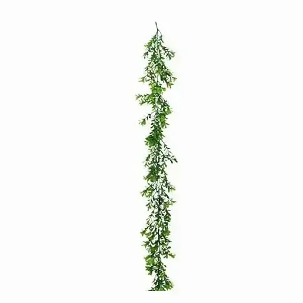 Floral decoration - Plastic boxwood garland – H130 cm - LIGNE DÉCO
