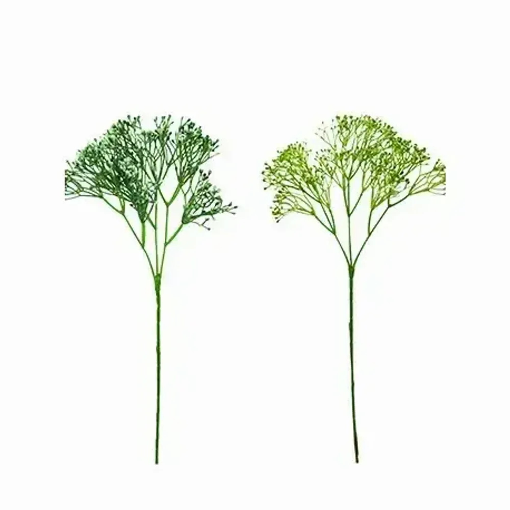 Floral decoration - Artificial gypsophila branch – Two green tones - LIGNE DÉCO