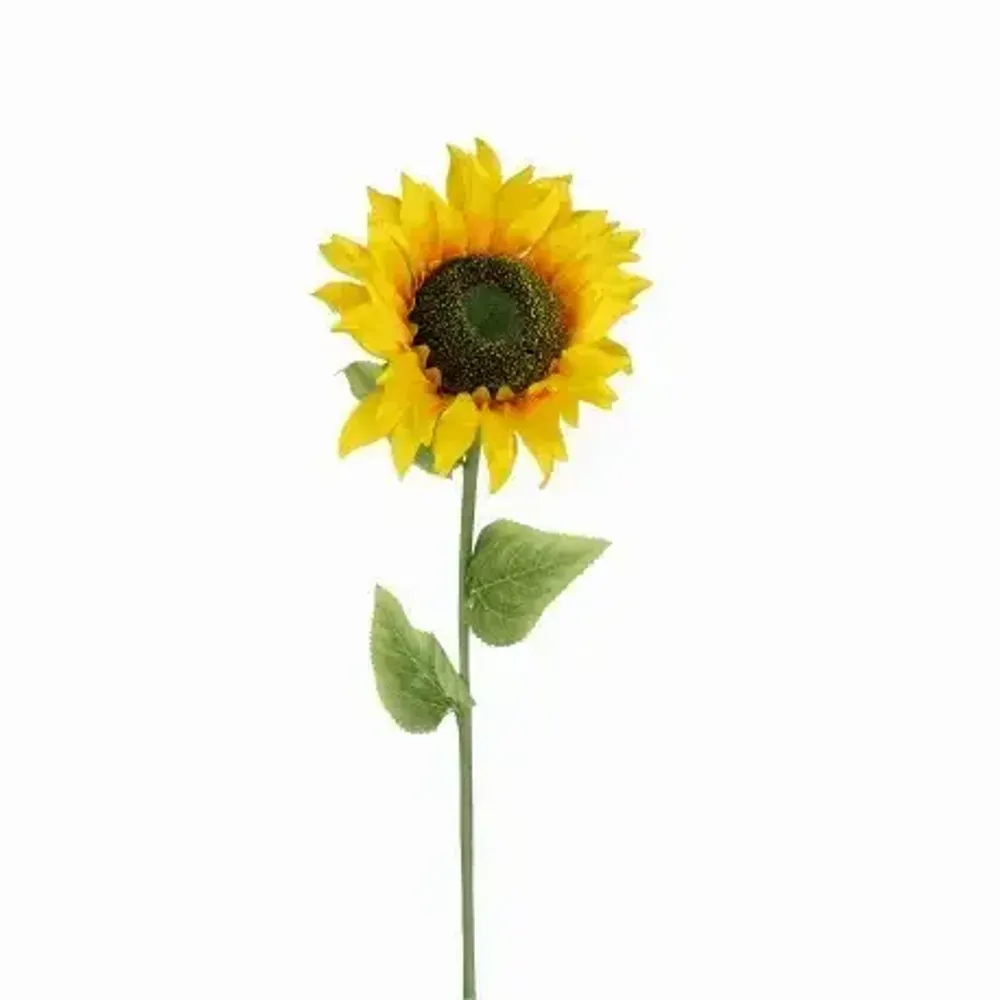 Floral decoration - Artificial sunflower stem – Yellow - LIGNE DÉCO
