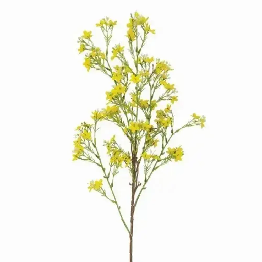 Floral decoration - Artificial centaury flower stem – Yellow - LIGNE DÉCO