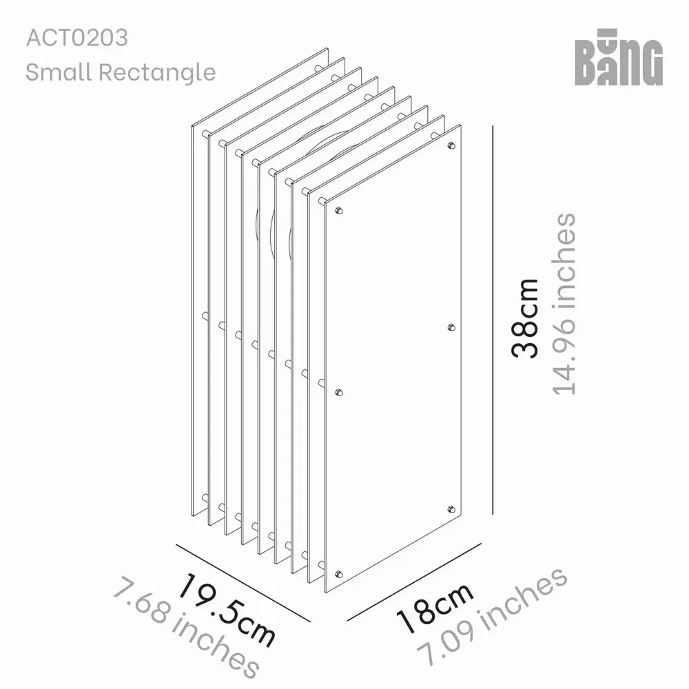 Lampes de bureau  - Lampe LOP petit rectangle en acrylique rouge - BANG