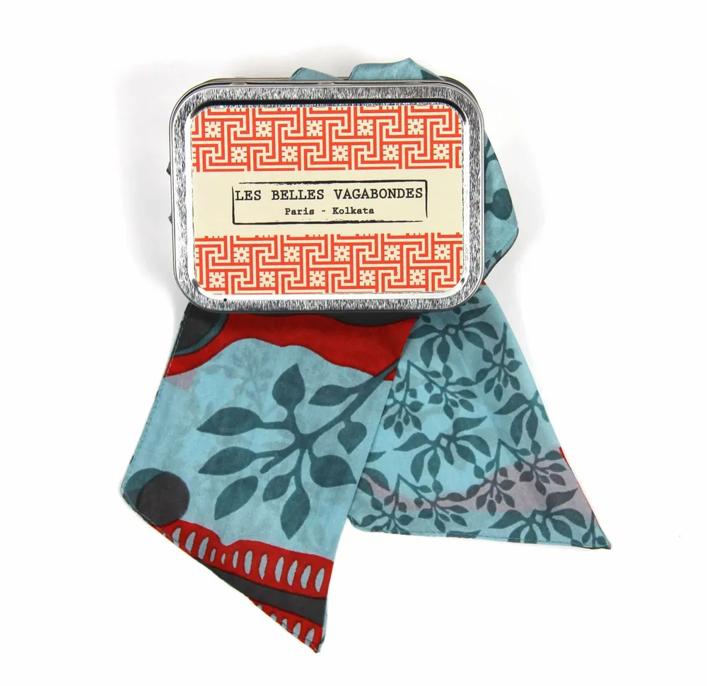 Foulards et écharpes - Foulard en Soie Les Bandeaux Slash Les Belles Vagabondes - LES BELLES VAGABONDES