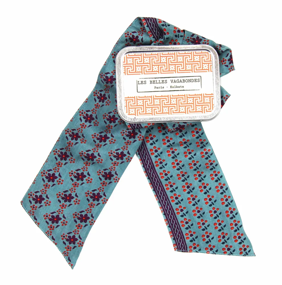 Foulards et écharpes - Foulard en Soie Les Bandeaux Slash Les Belles Vagabondes - LES BELLES VAGABONDES