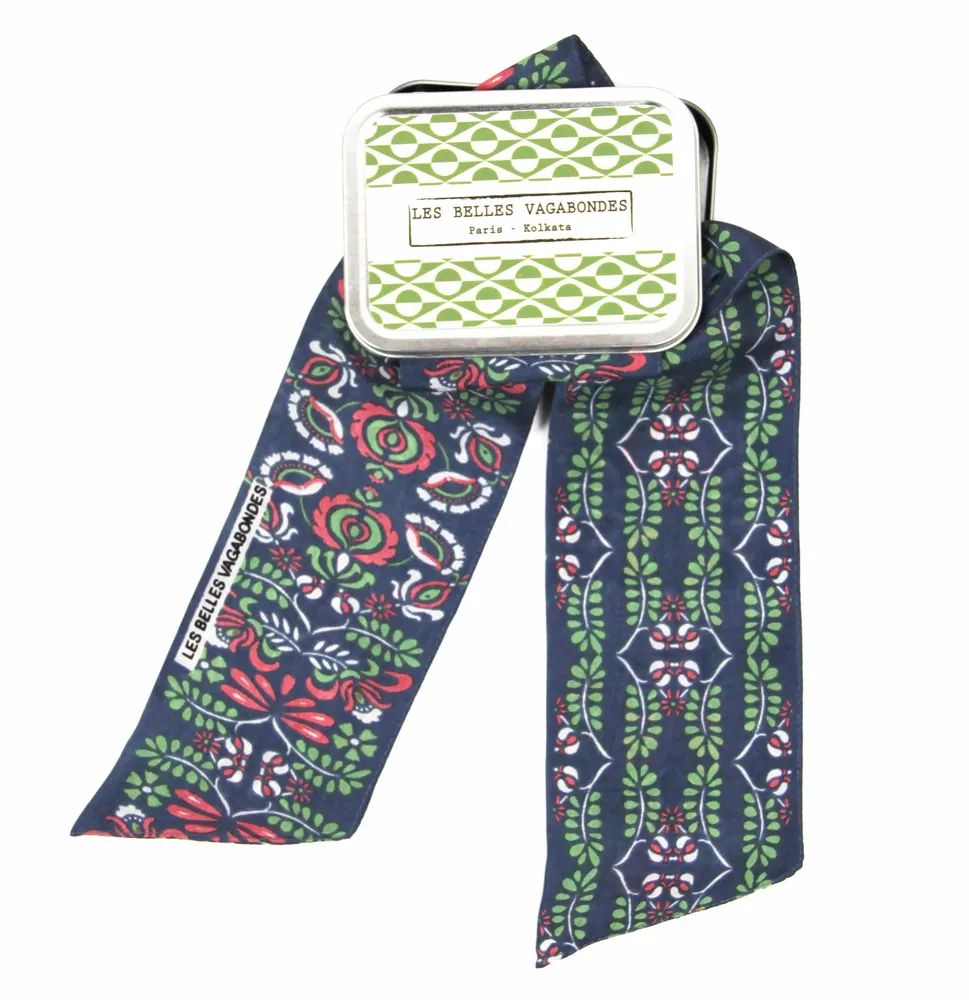 Foulards et écharpes - Foulard en Soie Les Bandeaux Slash Les Belles Vagabondes - LES BELLES VAGABONDES