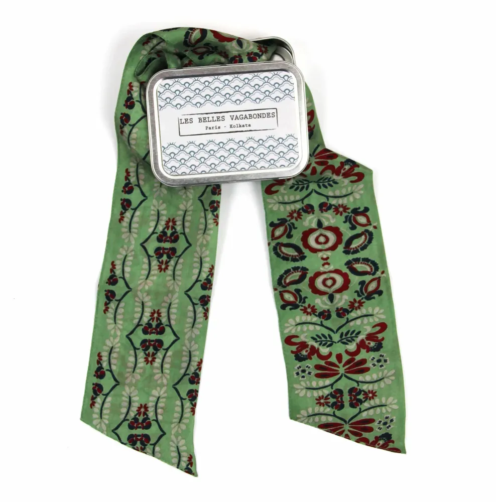 Foulards et écharpes - Foulard en Soie Les Bandeaux Slash Les Belles Vagabondes - LES BELLES VAGABONDES
