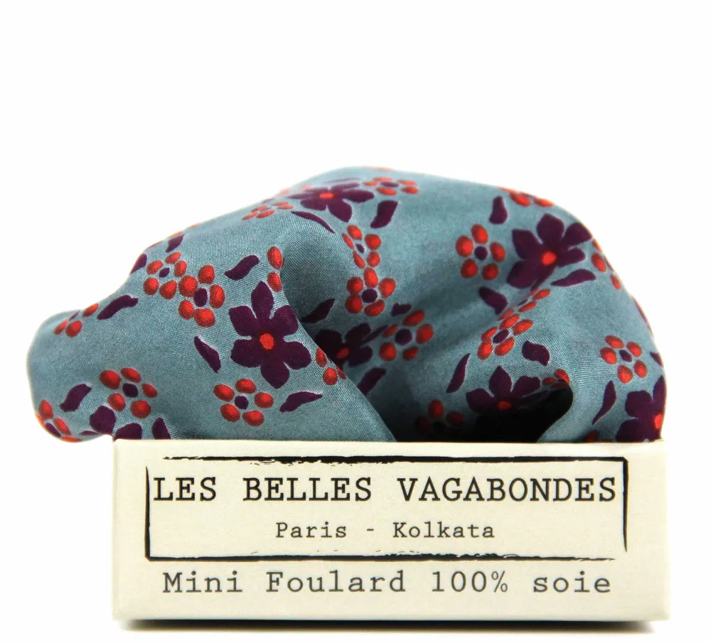 Foulards et écharpes - Foulards en Soie Les Minis Les Belles Vagabondes - LES BELLES VAGABONDES