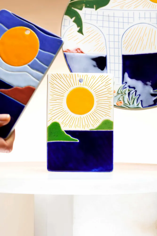 Ceramic - Porcelain postcard - LIVING ON VACATION Collection - CAROLINE CUTAIA