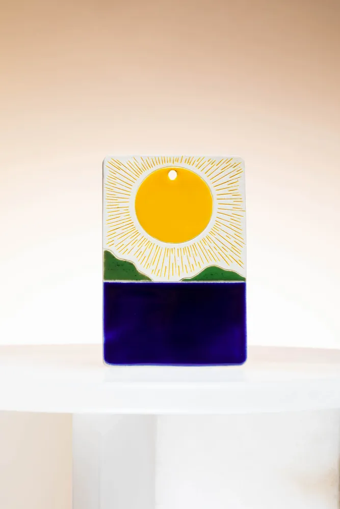 Ceramic - Porcelain postcard - LIVING ON VACATION Collection - CAROLINE CUTAIA