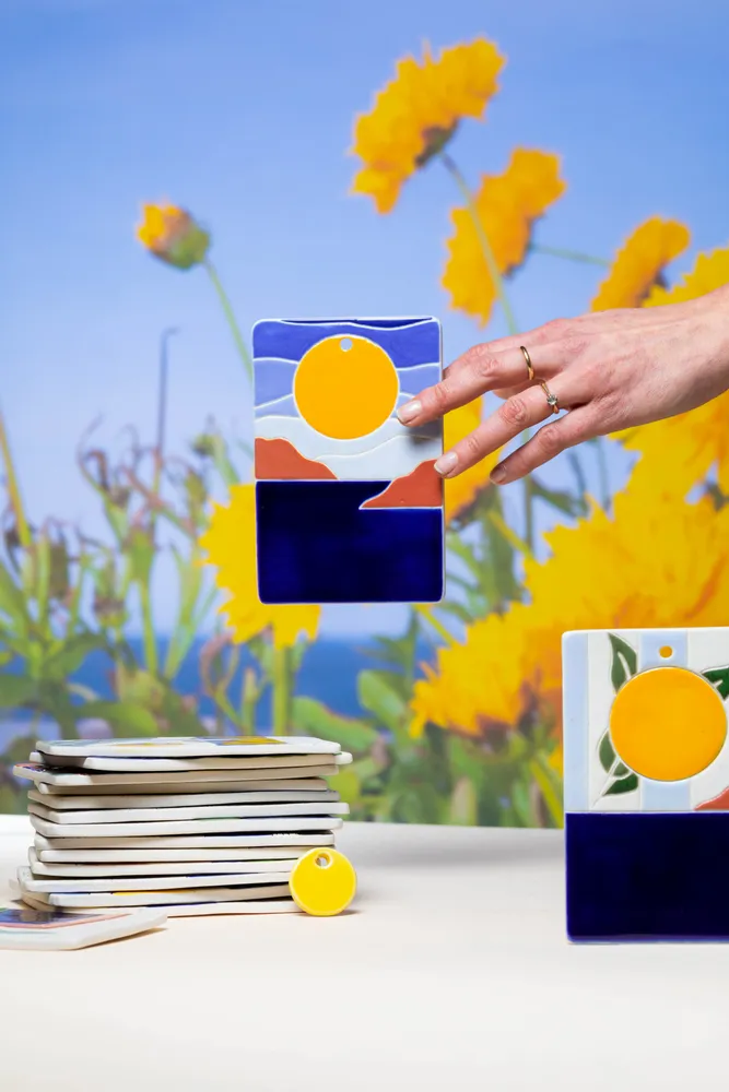 Ceramic - Porcelain postcard - LIVING ON VACATION Collection - CAROLINE CUTAIA