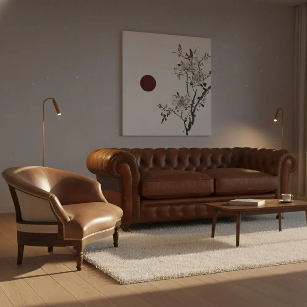 Canapés pour collectivités - Chesterfield Handpatina | Canapé - CREARTE COLLECTIONS