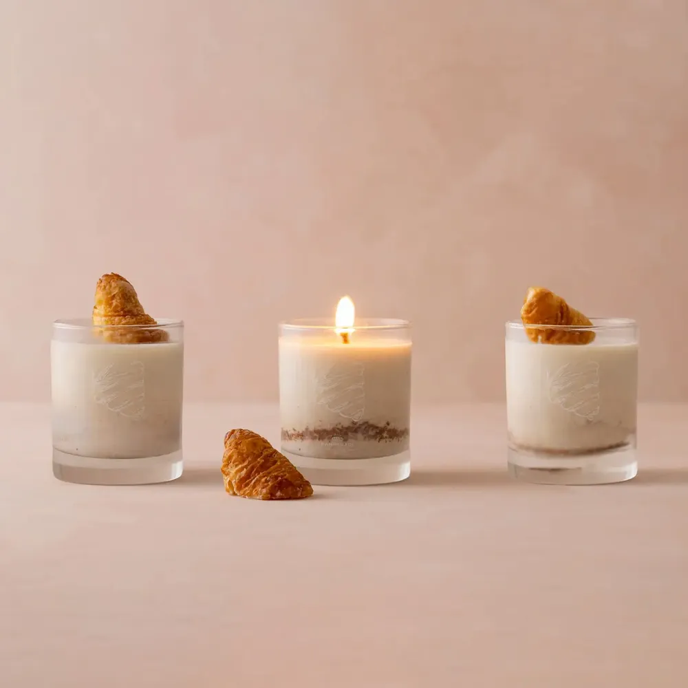 Candles - Croissant Aroma Candle — Reborn from Real Croissants - PAMPSHADE BY YUKIKO MORITA