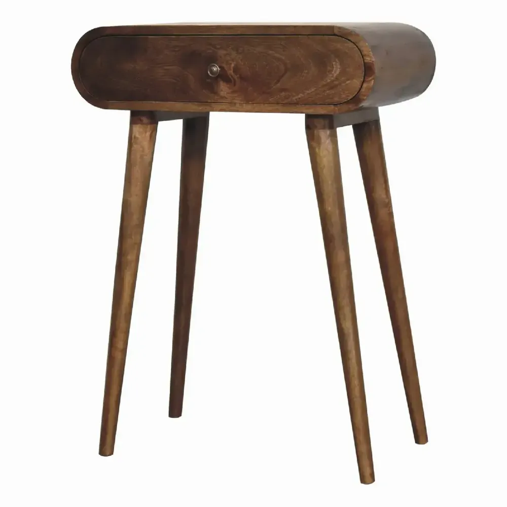 Consoles - Console Mini Grey London en Bois Massif Artisan Furniture, 1 Tiroir, Brun Foncé - ARTISAN FURNITURE