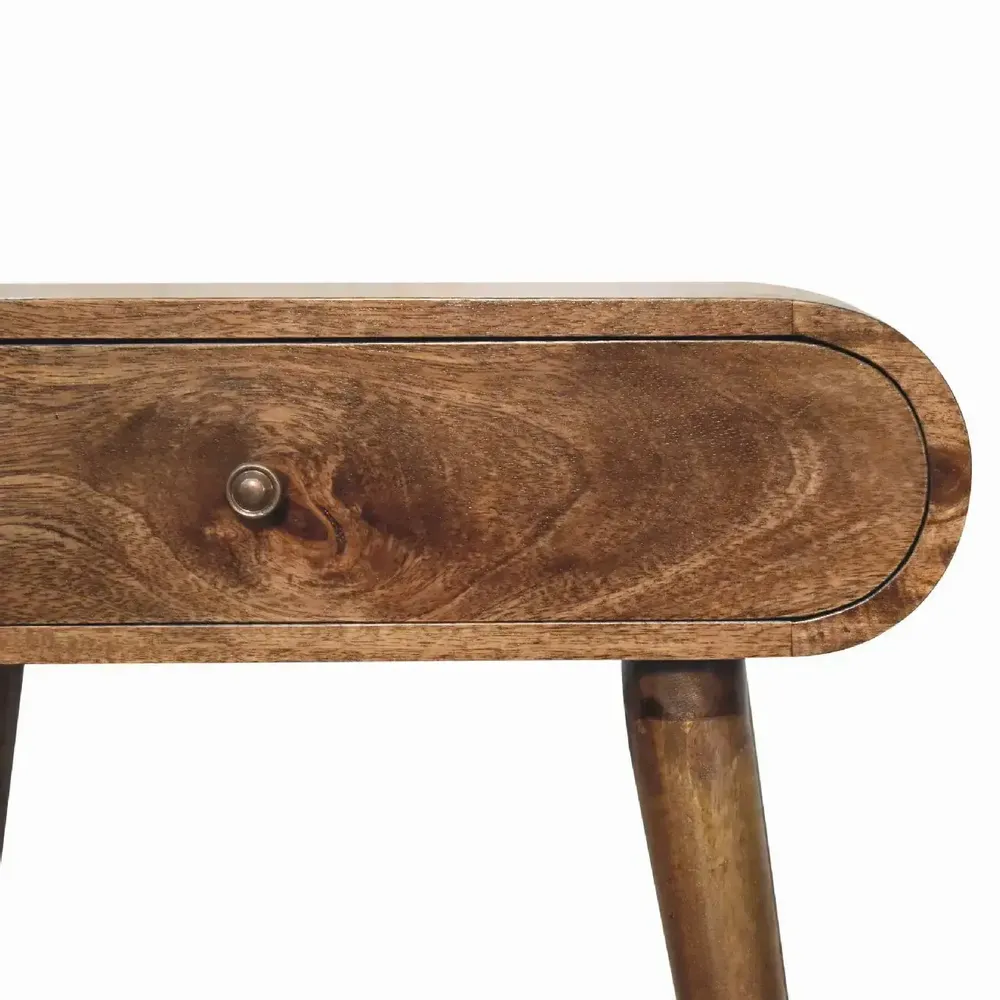 Consoles - Console Mini Grey London en Bois Massif Artisan Furniture, 1 Tiroir, Brun Foncé - ARTISAN FURNITURE