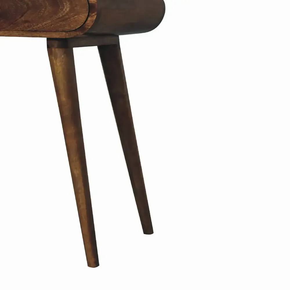 Consoles - Console Mini Grey London en Bois Massif Artisan Furniture, 1 Tiroir, Brun Foncé - ARTISAN FURNITURE