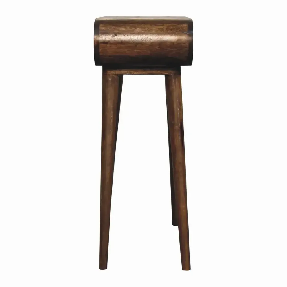 Consoles - Console Mini Grey London en Bois Massif Artisan Furniture, 1 Tiroir, Brun Foncé - ARTISAN FURNITURE