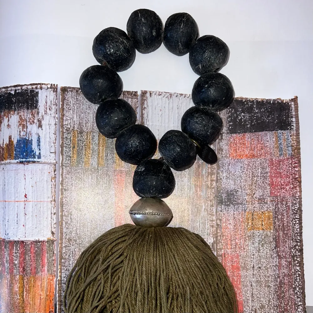 Art glass - Prayer bead sculpture in large glass - STUDIO JULIA ATLAS