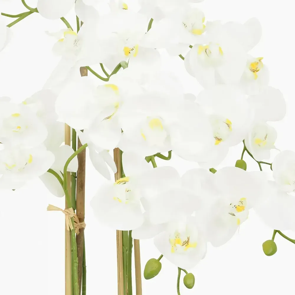 Floral decoration - “Real Touch” Orchid in Ceramic Bowl - LIGNE DÉCO