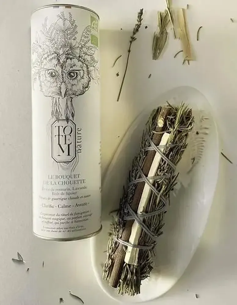 Décorations florales - bâton de fumigation à la française - Bouquet de la chouette BIO - TOTEM NATURE
