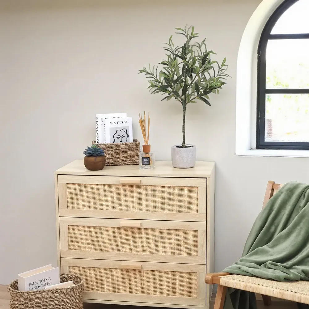 Floral decoration - Artificial Olive Tree in Cement Pot - LIGNE DÉCO