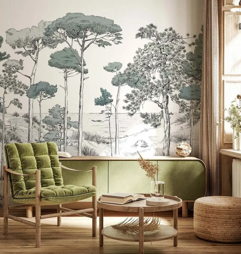 Decorative wall frescoes - Les Pins - PAPERMINT