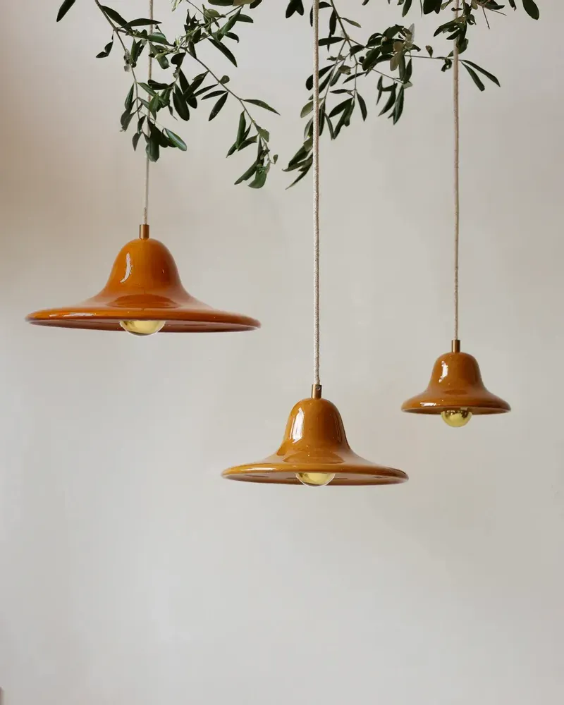 Hanging lights - GIGARO - Suspension en céramique brute - Chaux blanche - MASAME