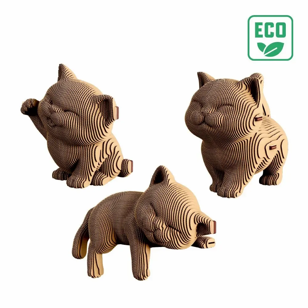 Loisirs créatifs pour enfant - TRIO DE CHATONS - Puzzle 3D CARTONIQUE - CARTONIC 3D PUZZLES