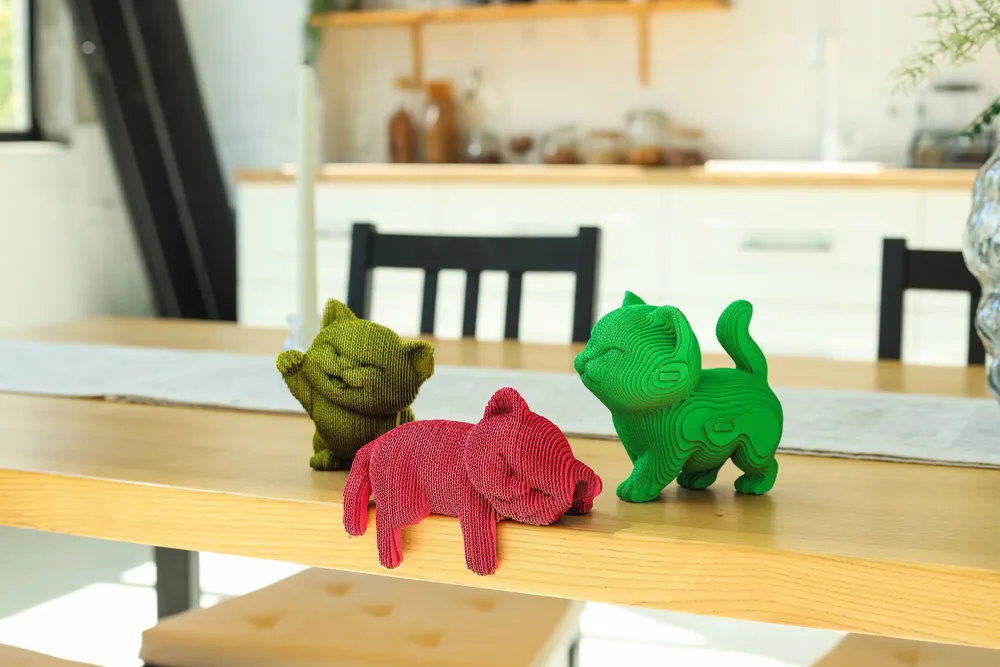 Loisirs créatifs pour enfant - TRIO DE CHATONS - Puzzle 3D CARTONIQUE - CARTONIC 3D PUZZLES