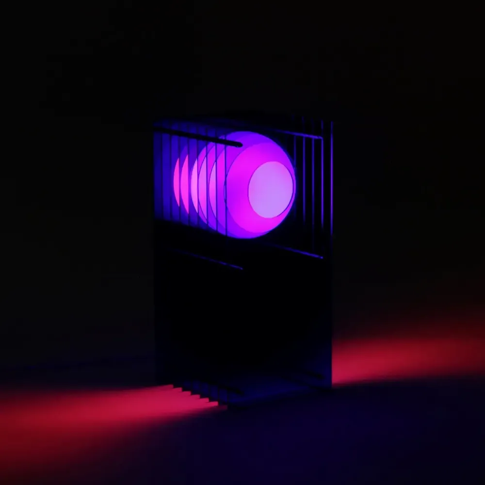 Lampes à poser - Lampe LOP petit rectangle en acrylique bleu - BANG