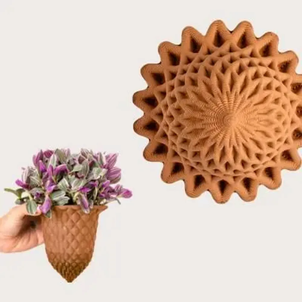 Vases - Clay pot - PIANO B - 3D self-irrigating design with glass for top - COMMON PLACE YOUR URBAN JUNGLE