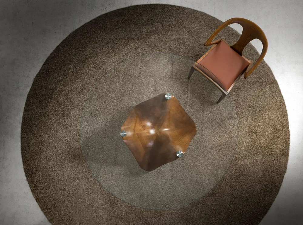 Tables Salle à Manger - Table à manger ronde verre trempé - ANGEL CERDÁ