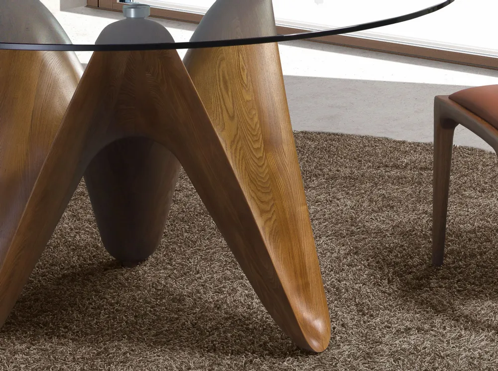 Tables Salle à Manger - Table à manger ronde verre trempé - ANGEL CERDÁ