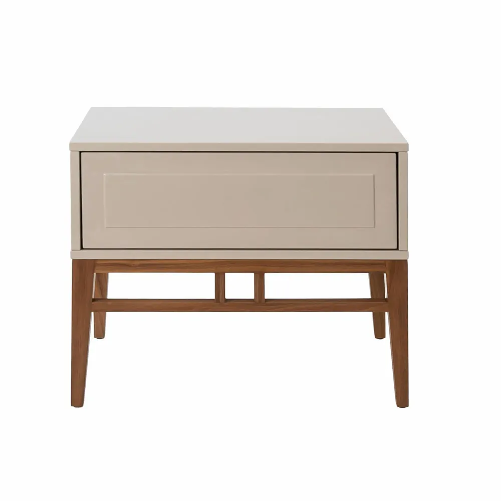 Tables de nuit - Table de chevet grise et noyer - ANGEL CERDÁ