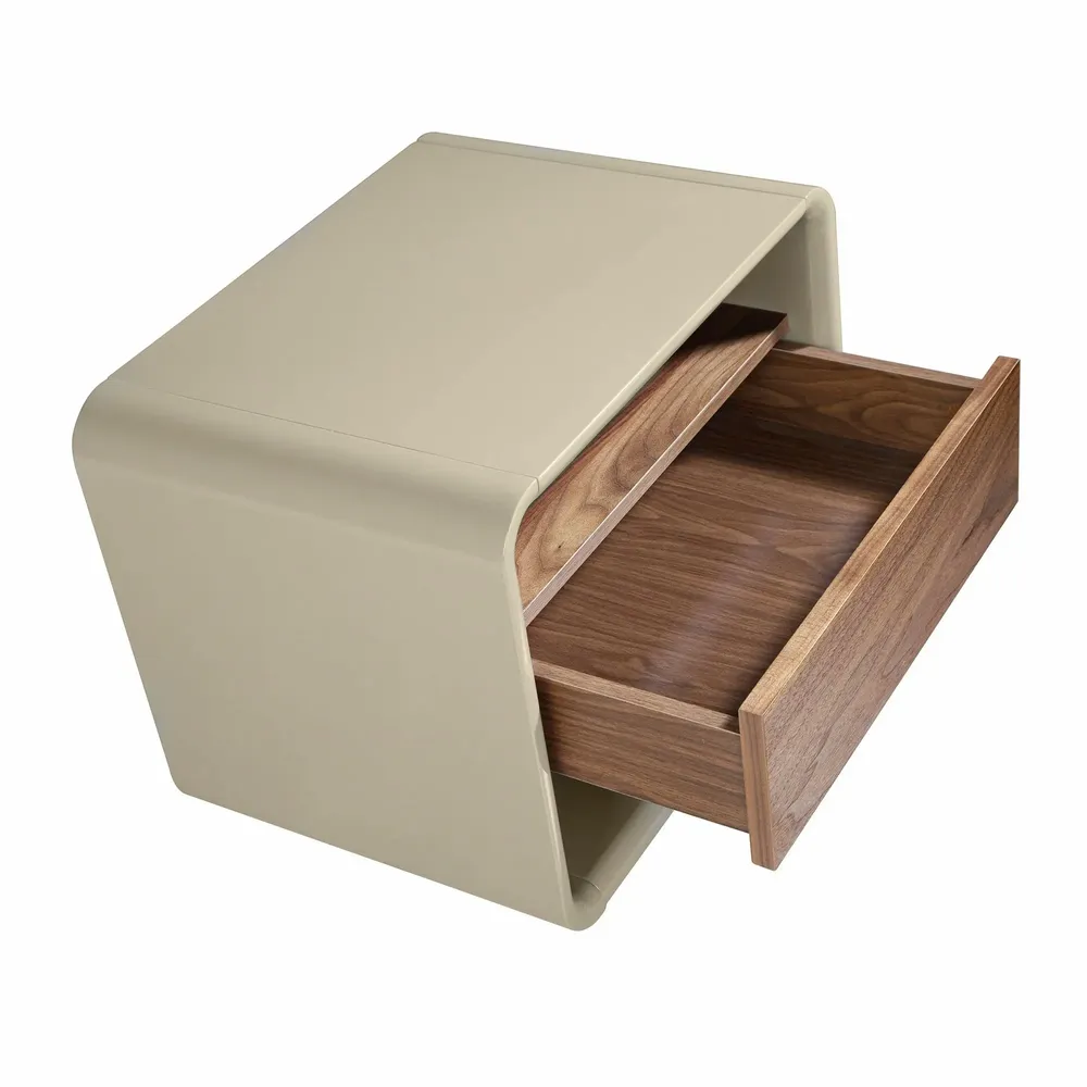 Tables de nuit - Table de chevet en bois laqué et noyer - ANGEL CERDÁ