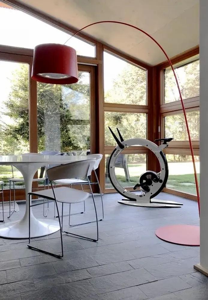 Gym and fitness equipment for hospitalities & contracts - Ciclotte exercise-bike in carbon fibre, steel and wood - CICLOTTE