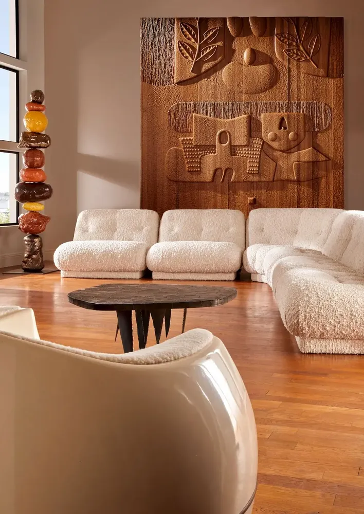 Sofas - Large sofa, armchairs, totem and coffee table - GALERIE GLUSTIN