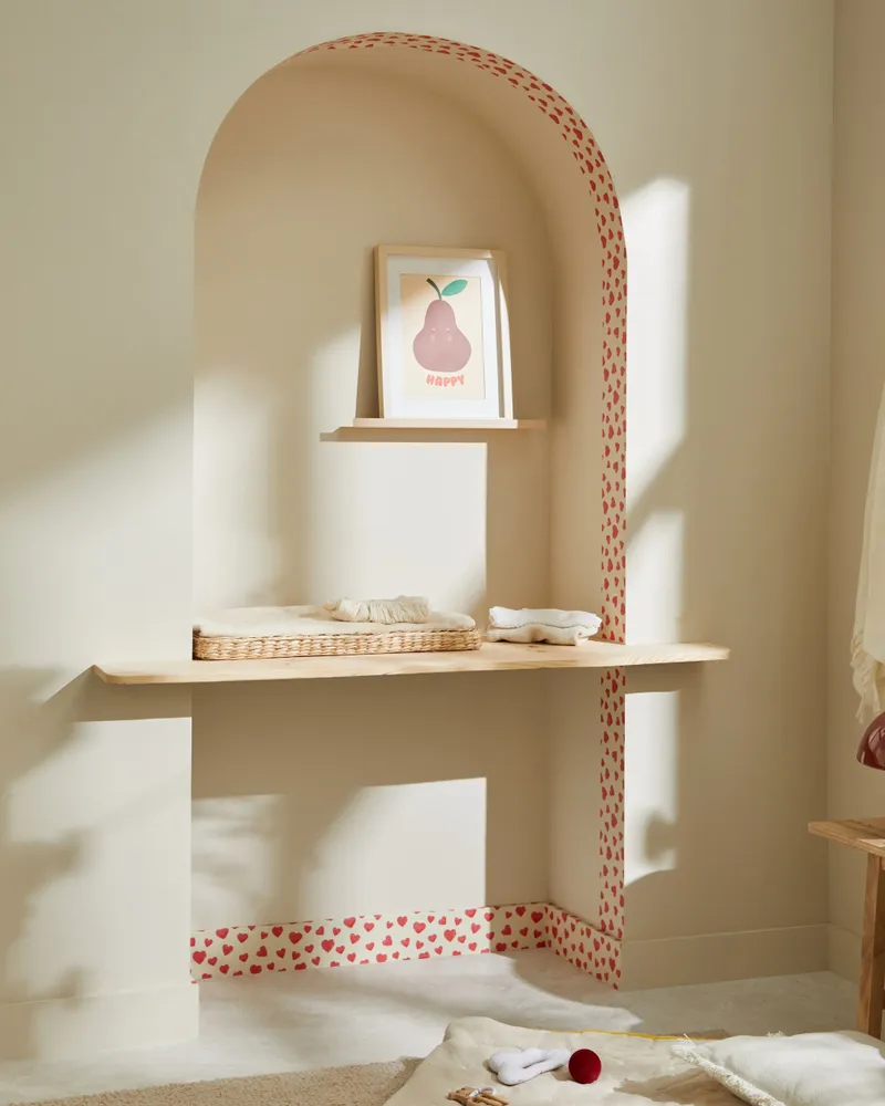 Wallpaper - Large Family Border - Red - BILBOQUET DÉCO