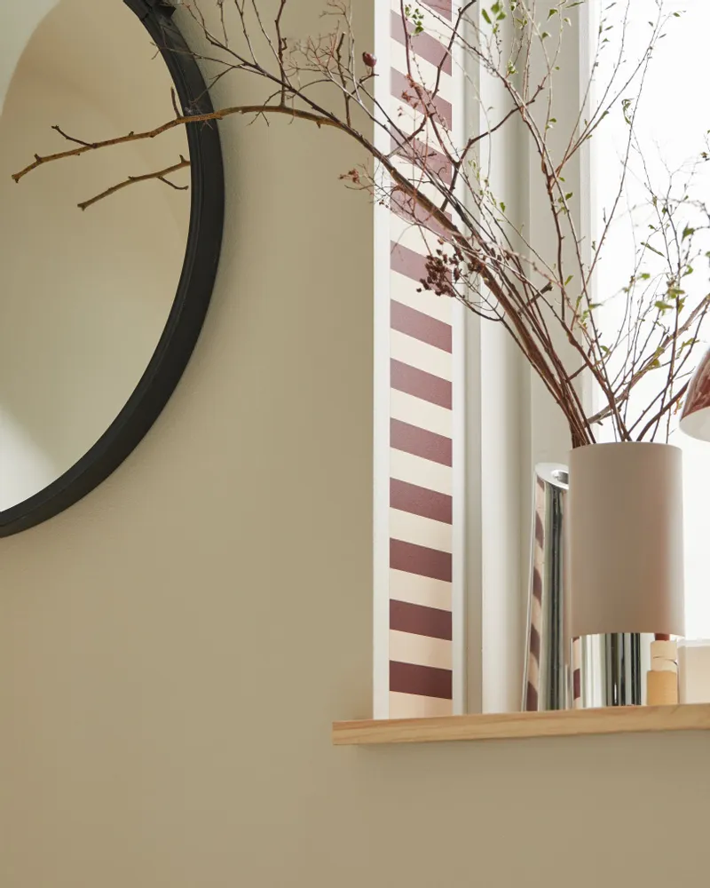 Wallpaper - Tempo Border - Bordeaux Ecru - BILBOQUET DÉCO