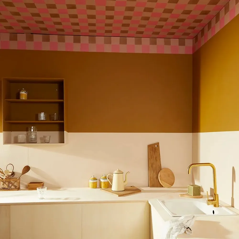 Papiers peints - Papier Peint Echec et mat - Rose - BILBOQUET DÉCO