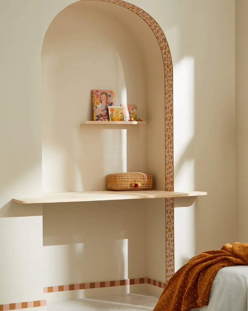 Wallpaper - Esprit Graou Border - Camel - BILBOQUET DÉCO